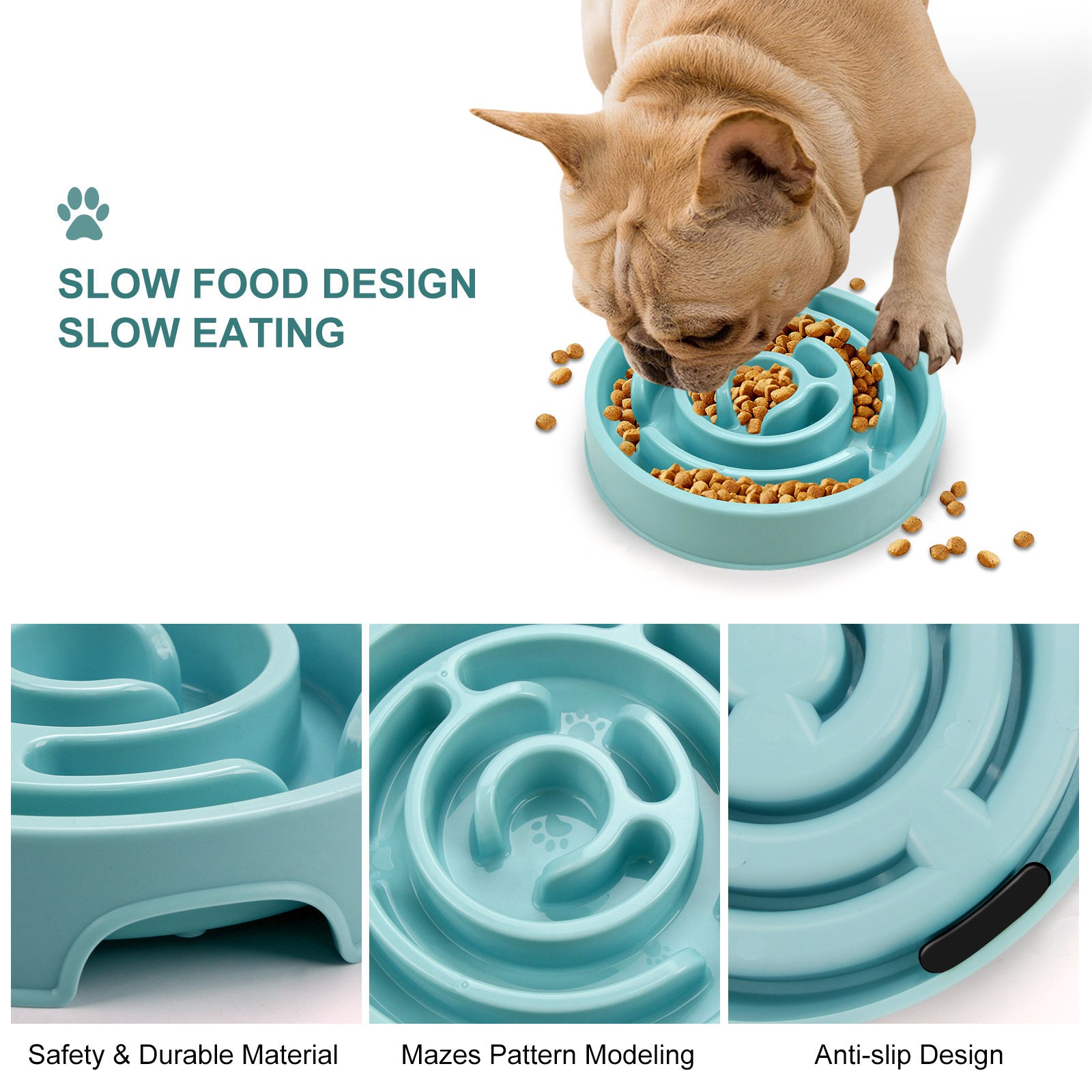 Anti-Choke Slow Feeder Bowl