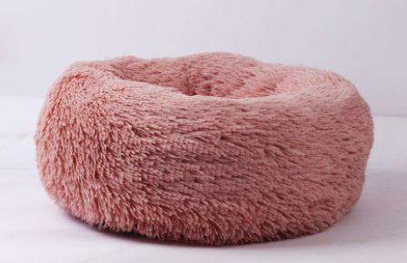 Cozy Round Plush Pet Bed — Perfect for Small Dogs & Cats