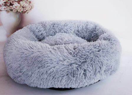 Cozy Round Plush Pet Bed — Perfect for Small Dogs & Cats
